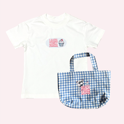 Cherry On Top Checked Mini Tote