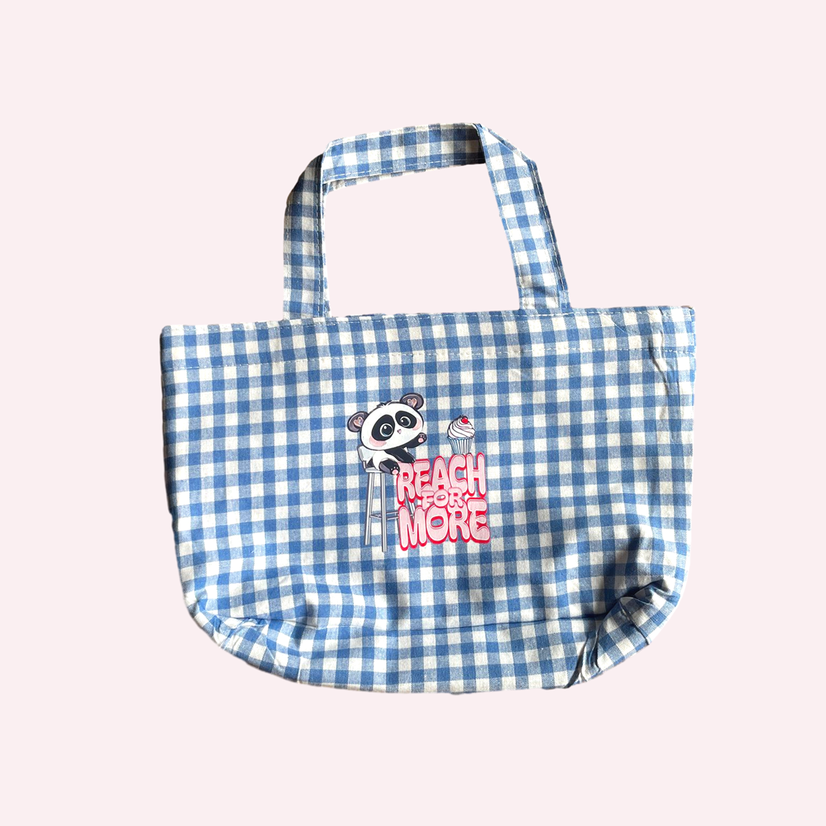 Cherry On Top Checked Mini Tote