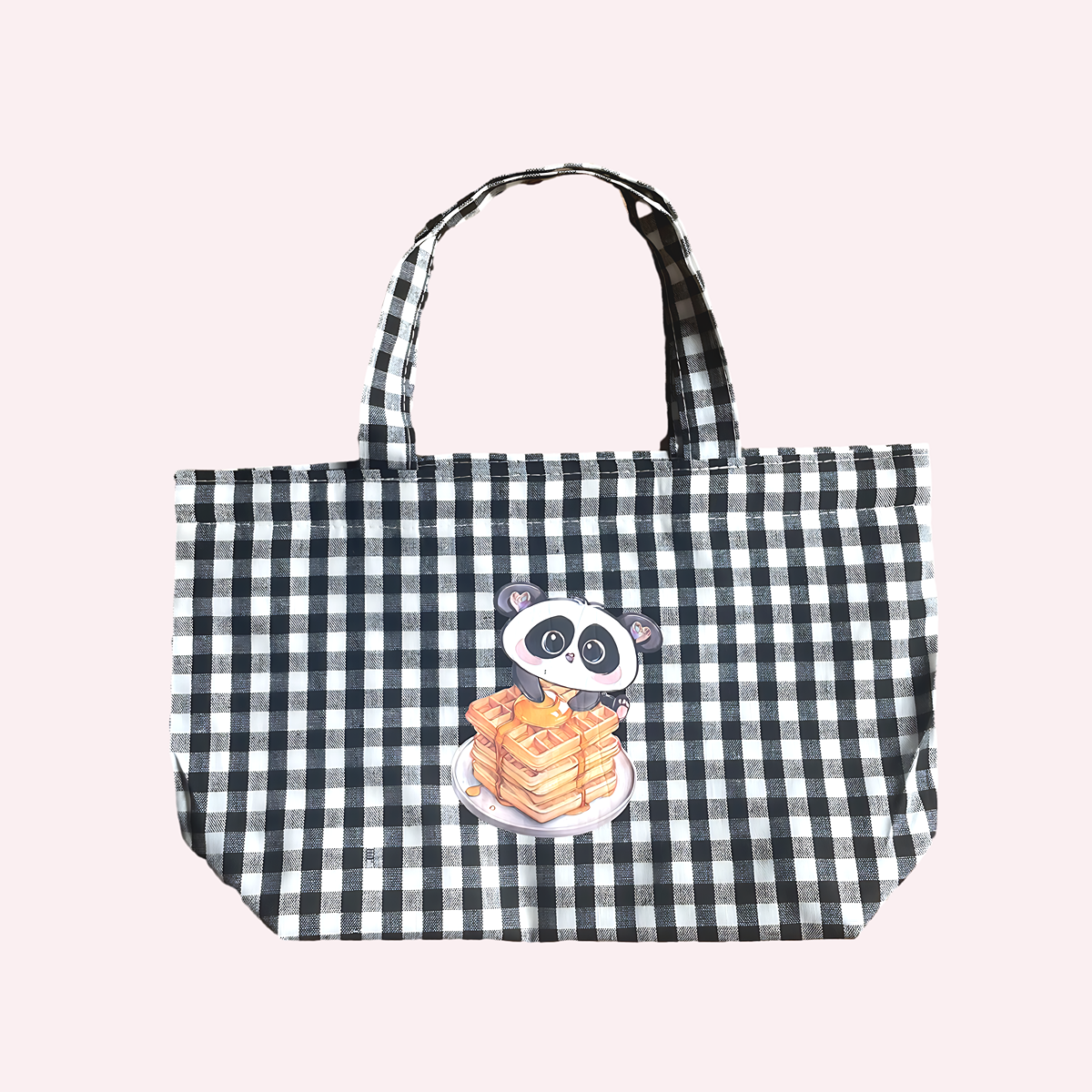 Honey On Waffles Checked Mini Tote