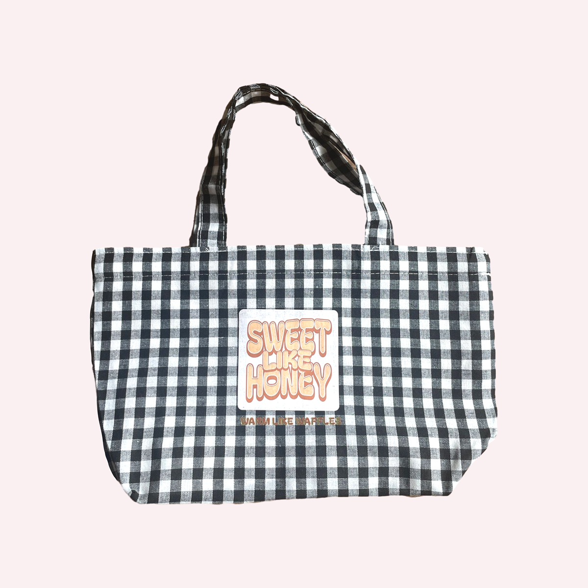 Honey On Waffles Checked Mini Tote