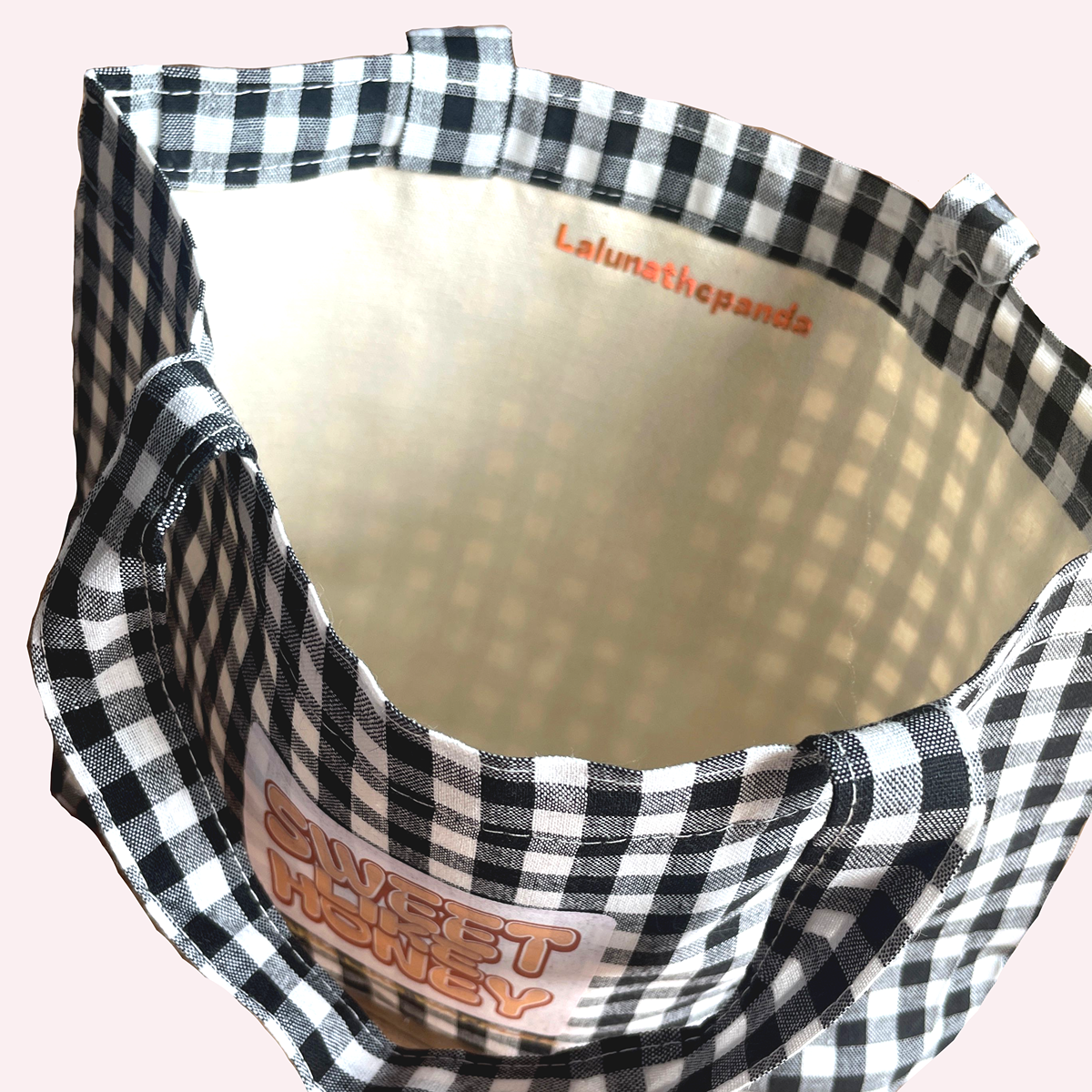 Honey On Waffles Checked Mini Tote